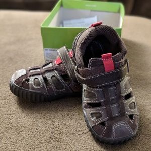 Stride Rite Churchill leather sandals, brown, boys